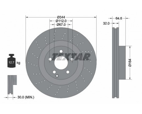 Brake Disc PRO+ 92224605 Textar