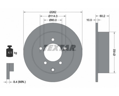 Brake Disc PRO 92227403 Textar