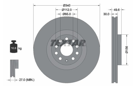 Brake Disc PRO+ 92229805 Textar