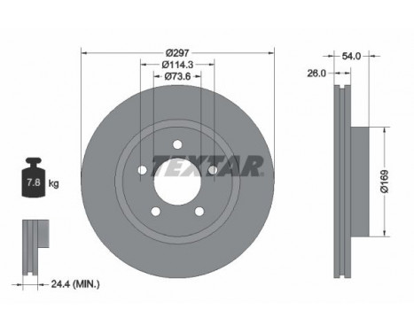 Brake Disc PRO 92230003 Textar