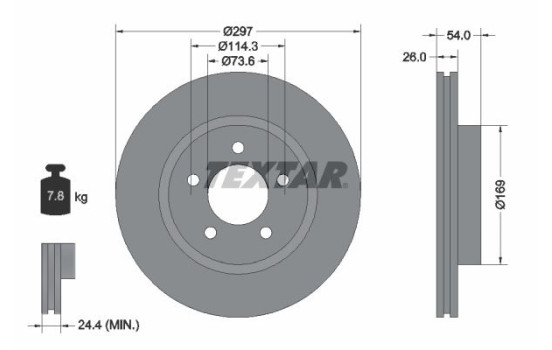 Brake Disc PRO 92230003 Textar