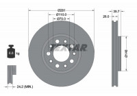 Brake Disc PRO 92230103 Textar