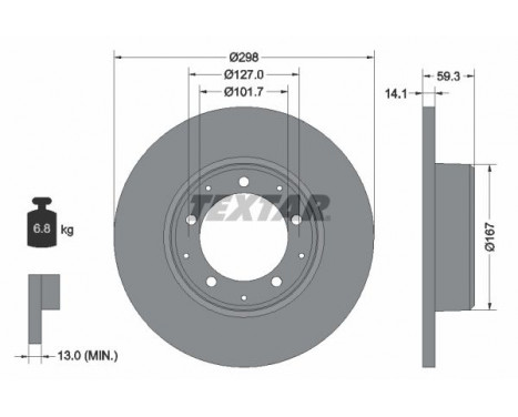 Brake Disc PRO 92230503 Textar