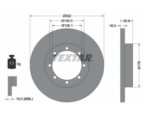 Brake Disc PRO 92230803 Textar