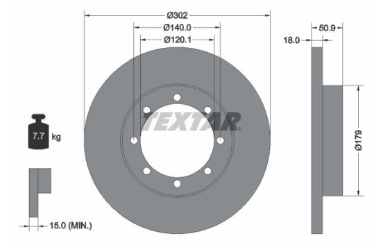 Brake Disc PRO 92230803 Textar