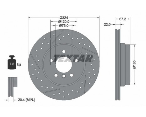 Brake Disc PRO 92231203 Textar