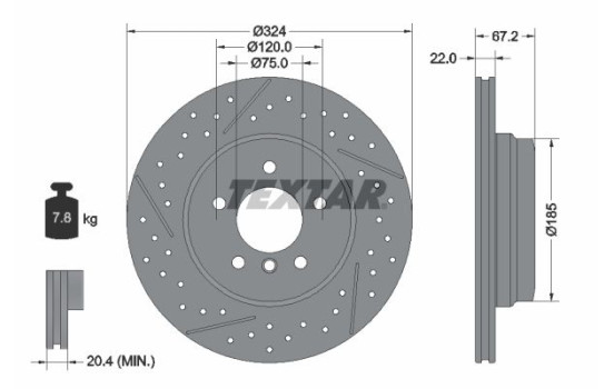 Brake Disc PRO 92231203 Textar