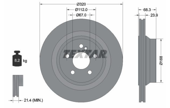Brake Disc PRO+ 92233705 Textar