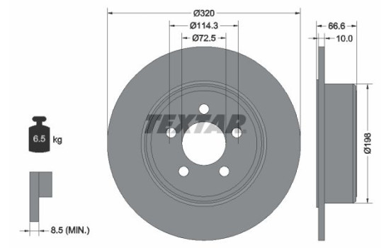 Brake Disc PRO 92234803 Textar