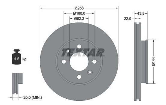 Brake Disc PRO 92237903 Textar