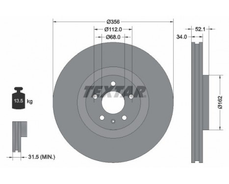 Brake Disc PRO+ 92238205 Textar