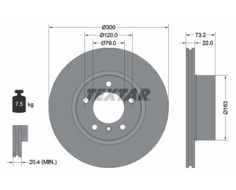 Brake Disc PRO+ 92238505 Textar