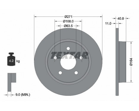 Brake Disc PRO 92239003 Textar