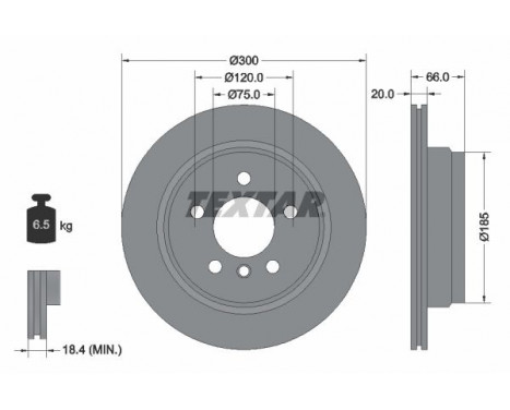 Brake Disc PRO 92239703 Textar