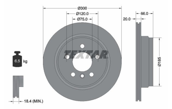 Brake Disc PRO 92239703 Textar