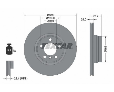 Brake Disc PRO+ 92242005 Textar