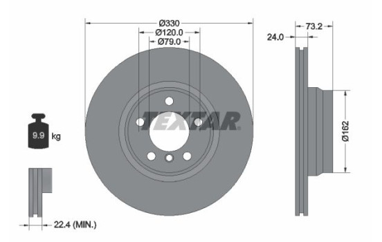 Brake Disc PRO+ 92242005 Textar