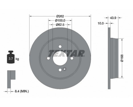 Brake Disc PRO 92242203 Textar