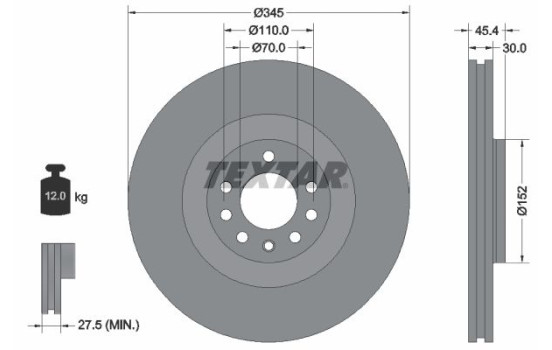 Brake Disc PRO 92242403 Textar