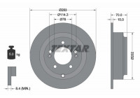 Brake Disc PRO 92244403 Textar