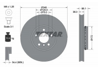 Brake Disc PRO+ 92253725 Textar