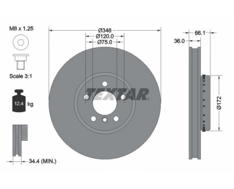 Brake Disc PRO+ 92253725 Textar