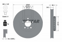 Brake Disc PRO+ 92253825 Textar