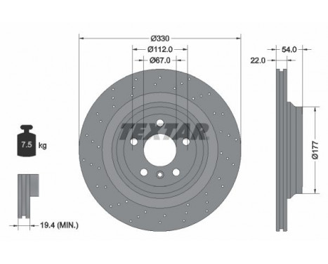 Brake Disc PRO+ 92254505 Textar