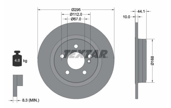 Brake Disc PRO 92254903 Textar