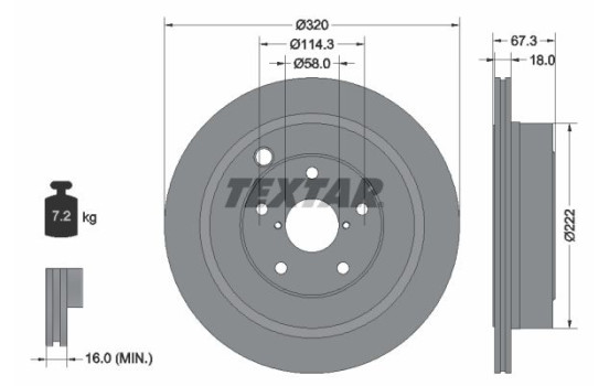 Brake Disc PRO 92255903 Textar