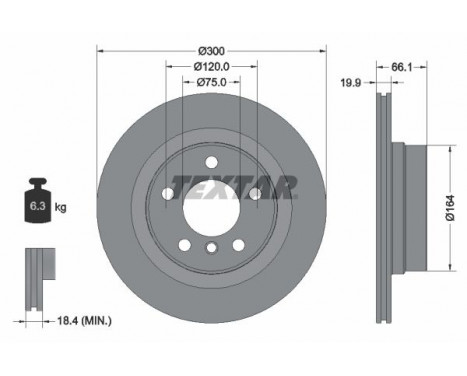 Brake Disc PRO 92257203 Textar