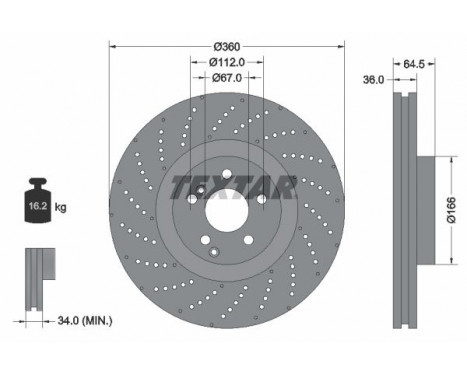 Brake Disc PRO+ 92260305 Textar