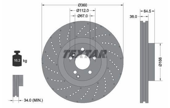 Brake Disc PRO+ 92260305 Textar