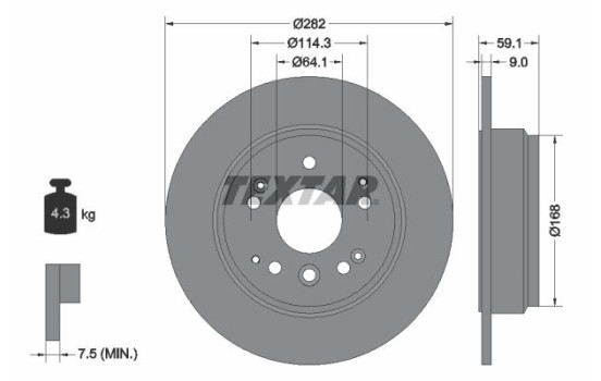 Brake Disc PRO 92261703 Textar