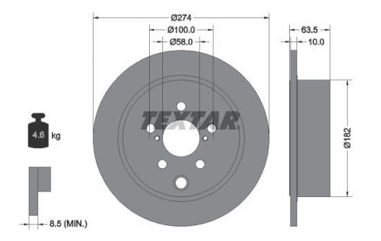 Brake Disc PRO 92262003 Textar