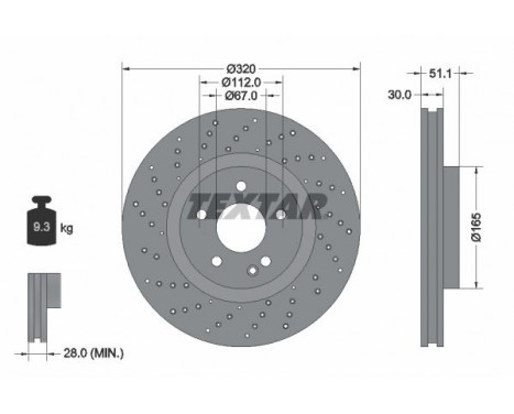 Brake Disc PRO+ 92262105 Textar