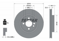 Brake Disc PRO 92262403 Textar