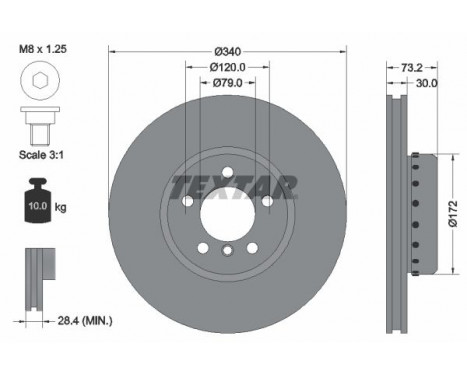 Brake Disc PRO+ 92264925 Textar