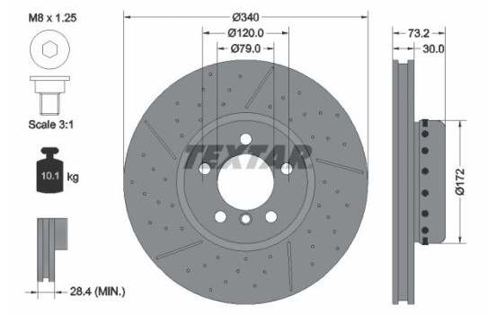 Brake Disc PRO+ 92265025 Textar