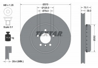 Brake Disc PRO+ 92265325 Textar