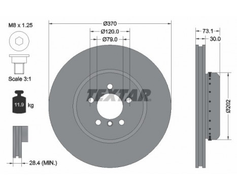 Brake Disc PRO+ 92265325 Textar