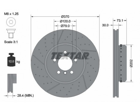 Brake Disc PRO+ 92265425 Textar