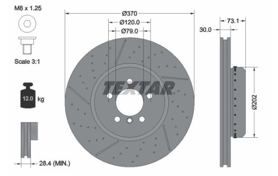 Brake Disc PRO+ 92265425 Textar