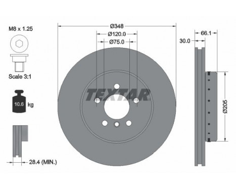 Brake Disc PRO+ 92265725 Textar