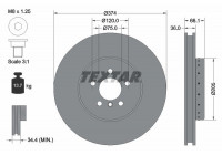 Brake Disc PRO+ 92266025 Textar