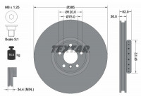 Brake Disc PRO+ 92266425 Textar