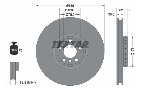 Brake Disc PRO+ 92266525 Textar