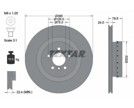 Brake Disc PRO+ 92266625 Textar