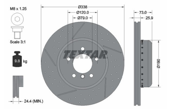 Brake Disc PRO+ 92266925 Textar