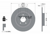 Brake Disc PRO 92267403 Textar